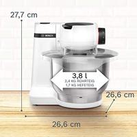 Bosch MUM Serie 2, 700 Watt, Edelstahl-Rührschüssel, weiß Foodprocessor 700 W Wit - thumbnail