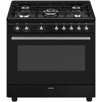 Smeg CX91GMBLNLK Gasfornuis Zwart - thumbnail