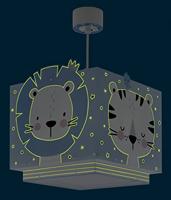 Dalber Kinderkamer hanglampBaby Jungle soft blauw met wit - 63112T - thumbnail