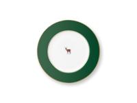 Pip Studio Gebaksbord Love Birds Donkergroen 17cm - thumbnail