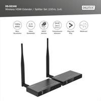 Digitus DS-55346 HDMI-extender 100 m 5 GHz 1920 x 1080 Pixel Geïntegreerde LED-weergave, Met loop-functie, Veilige draadloze overdracht - thumbnail
