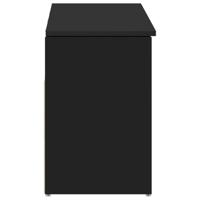 Schoenenbank 102x30,5x45 cm bewerkt hout zwart - thumbnail