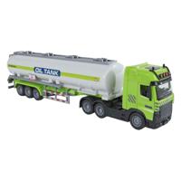 2-Play vrachtwagen met tank-oplegger frictie licht en geluid - thumbnail