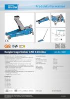 Güde Hydraulische krik GRH (2,5 t / 465 mm) - thumbnail