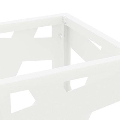 VidaXL Paraplu standaard met opslag wit 15,5 x 15,5 x 49 cm metaal VidaXL Paraplu standaard met opslag wit 15,5 x 15,5 x 49 cm metaal