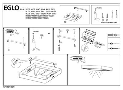 Eglo Witte plafonnière Fueva 5 16 bij 16cm 900589
