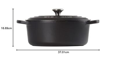 Le Creuset Braadpan Signature ovaal Mat Zwart ø 29 cm / 4,7 liter