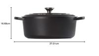 Le Creuset Braadpan Signature ovaal Mat Zwart ø 29 cm / 4,7 liter - thumbnail