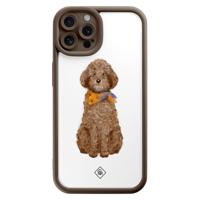iPhone 12 Pro bruine case - Labradoodle - thumbnail