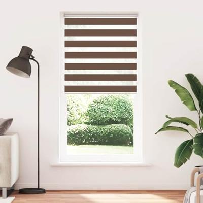 VidaXL Zebra rolgordijn 105x230 cm stofbreedte 100,9cm polyester bruin VidaXL Zebra rolgordijn 105x230 cm stofbreedte 100,9cm polyester bruin