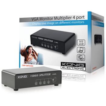 4-poort VGA splitter 4-poort VGA splitter