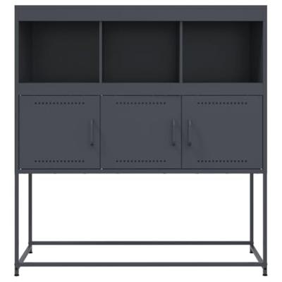 Dressoir 100,5x39x107 cm koudgewalst staal antracietkleurig