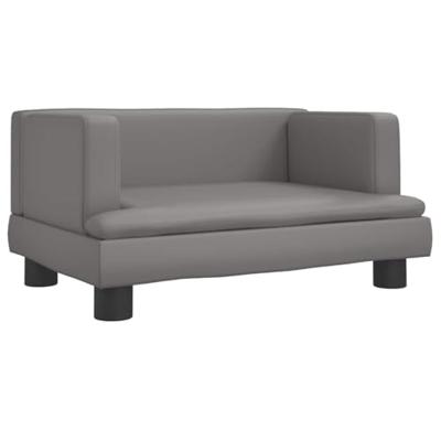 VidaXL Hondenmand 60x40x30 cm kunstleer grijs VidaXL Hondenmand 60x40x30 cm kunstleer grijs