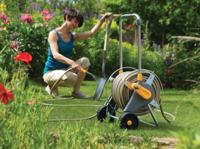 Hozelock 2437 Voorgemonteerde Metalen slangenwagen 60 m - thumbnail