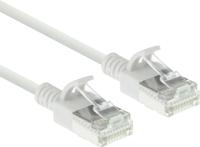 ACT Witte 7 meter LSZH U/FTP CAT6A datacenter slimline patchkabel snagless met RJ45 connectoren - thumbnail