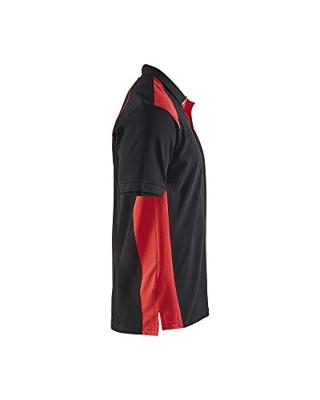 Blaklader polo pique polo 3324-1050 zwart/rood mt XXL