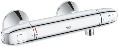 GROHE Grohtherm 1000 douchethermostaat met koppelingen chroom 34814003 GROHE Grohtherm 1000 douchethermostaat met koppelingen chroom 34814003