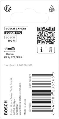 Bosch Accessoires Schroefbitpack Impact Control | PZ1/2/3 | 25mm | 3 stuks - 2608522471 Bosch Accessoires Schroefbitpack Impact Control | PZ1/2/3 | 25mm | 3 stuks - 2608522471