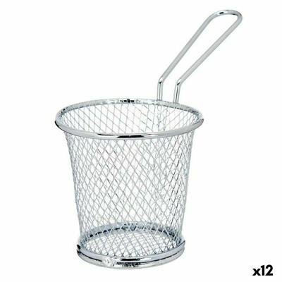 Mand voor aperatieven Kinvara Zilverkleurig Zilver Metaal 15 x 12 x 8 cm 15,5 x 12 x 8 cm (12 Stuks)