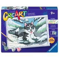Ravensburger CreArt Schilderen op nummer brutale Husky - thumbnail
