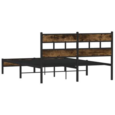 Bedframe met hoofdbord zonder matras sonoma eiken 150x200 cm