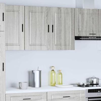 Keukenbovenkast Porto bewerkt hout grijs sonoma eiken