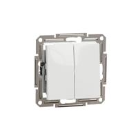 Schneider Electric EPH1170121D Dubbele knop Asfora Wit (RAL 9003) 1 stuk(s) - thumbnail