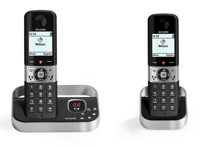 Draadloze telefoon Alcatel F890 Zwart/Ziverachtig