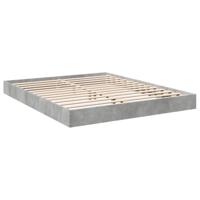 Bedframe bewerkt hout betongrijs 160x200 cm - thumbnail