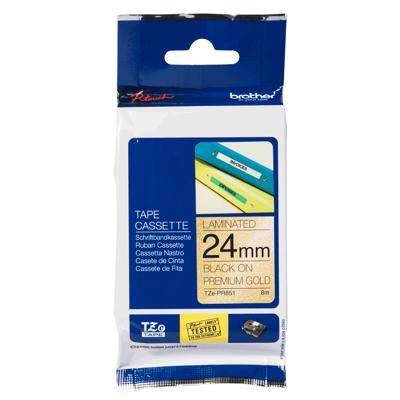 Brother TZe-PR851 Labeltape Tapekleur: Goud Tekstkleur: Zwart 24 mm 8 m