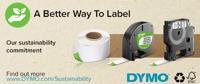 Dymo D1 tapecassette zwart op wit, 9mm x 7m printlint - thumbnail