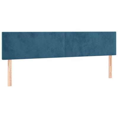 Ottoman bed met matrassen 160x200cm fluweel donkerblauw