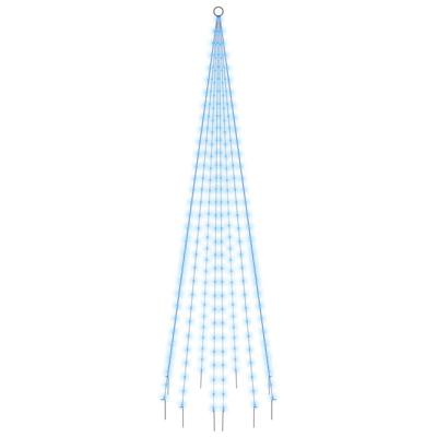 VidaXL Vlaggenmast kerstboom 310 led's blauw 300 cm VidaXL Vlaggenmast kerstboom 310 led's blauw 300 cm