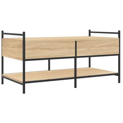 Salontafel 99x50x50 cm bewerkt hout sonoma eikenkleurig