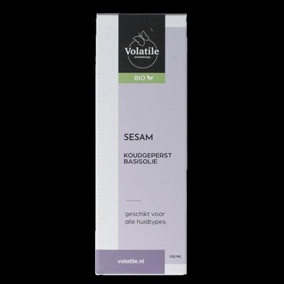Sesam koudgeperst basisolie bio glazen fles 100 Milliliter