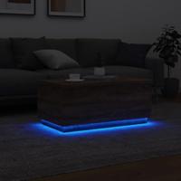 Salontafel met LED-verlichting 90x50x40 cm bruineikenkleurig - thumbnail