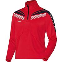 JAKO Heren Training Ziptop Pro, Rood/Zwart/Wit, XL - thumbnail