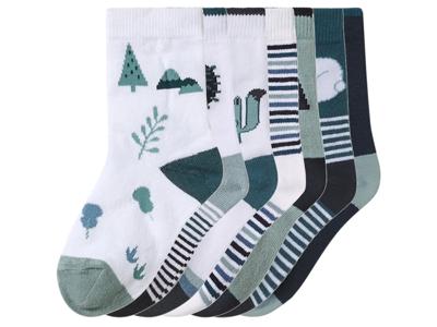 lupilu 7 Paar kinder sokken (wit/blauw/munt, 27/30)