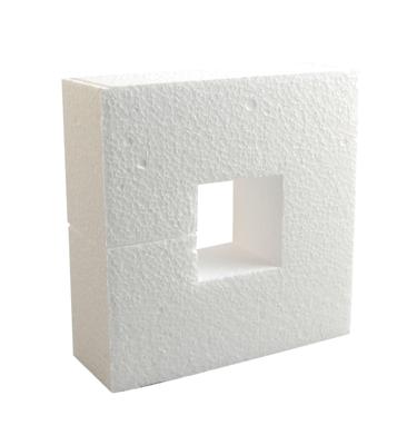 Powertex • piepschuim vierkant 15x15x4cm