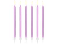 Taartkaarsjes lila 14cm - 12 stuks - thumbnail
