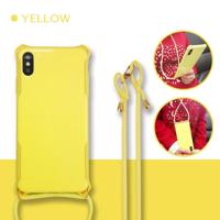 Kleurrijke Candy schokbestendig huisdier terug cover + TPU frame telefoon beschermende case met Lanyard nek riem touw (verstelbare lengte: 113CM) voor - thumbnail