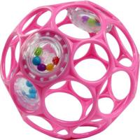 BRIGHT STARS Oball Easy-Grip Rattle BPA-vrij babyspeelgoed in roze, voor pasgeborenen + - thumbnail