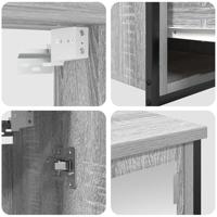 Badkamermeubelset 5 pcs Grijs sonoma en Zwart 36 x 35 x 165 cm - thumbnail