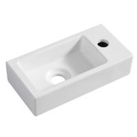 Rhea mini fontein rechts 36,5 x 18 x 9 cm keramiek mat wit - thumbnail