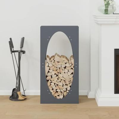 Brandhoutrek 50x23x100 cm koudgewalst staal antracietkleurig