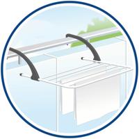 Waslijn Vileda Express Staal Wit - thumbnail