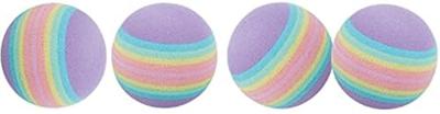 TRIXIE SET REGENBOOGBALLEN SCHUIMSTOF 4X4X4 CM 4X4 ST