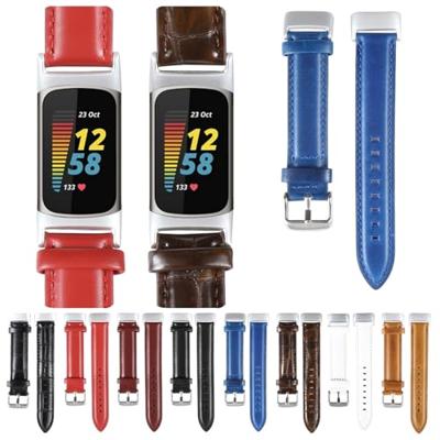 Fitbit Charge 5 & 6 bandje - Echt leer - Donkerbruin Fitbit Charge 5 & 6 bandje - Echt leer - Donkerbruin