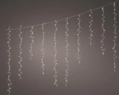 Lumineo kerstverlichting LED Compact Icicle Twinkle 256 lampjes 3,75m, soft multicolor