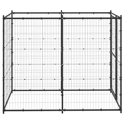 Hondenkennel voor buiten 110x220x180 cm staal - thumbnail